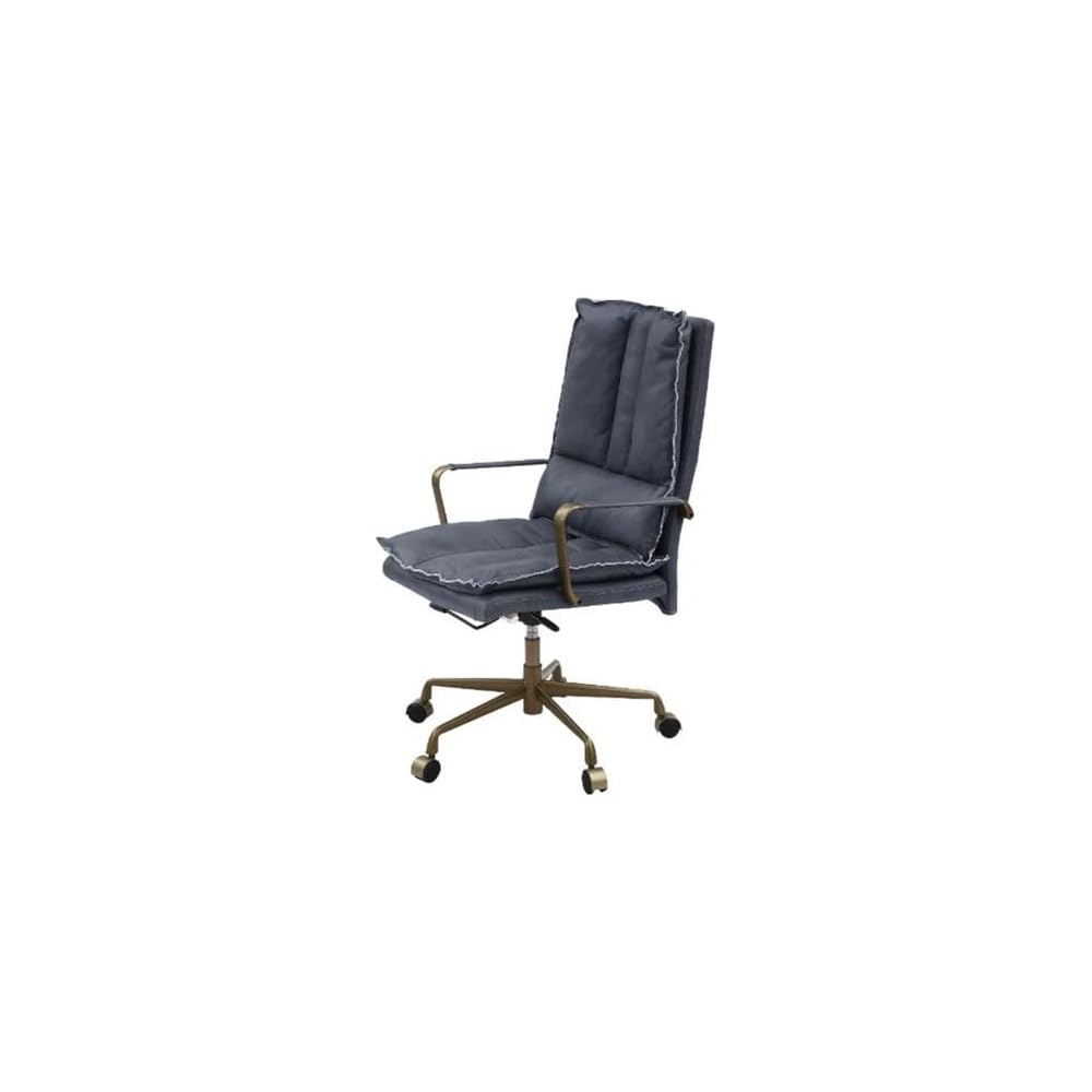 Acme Tinzud Office Chair in Gray Leather