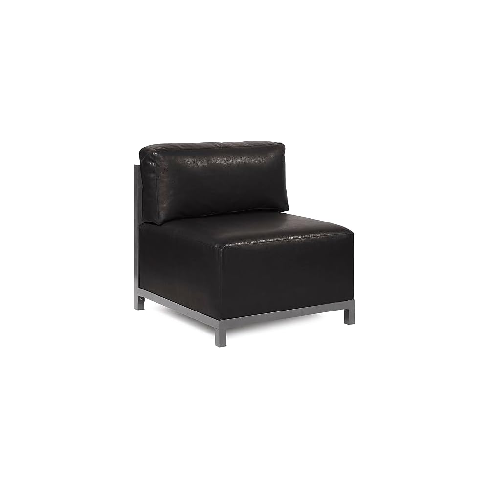 Howard Elliott Collection Axis Chair with Cover for Indoor and Outdoor Seating, Cushioned Titanium Frame Chair for Living Room, Office and Bedroom Use, 30.5 x 32.5 x 30 Inches, Avanti Black