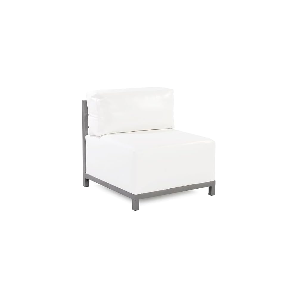 Howard Elliott Collection Axis Chair with Cover for Indoor and Outdoor Seating, Cushioned Titanium Frame Chair for Living Room, Office and Bedroom Use, 30.5 x 32.5 x 30 Inches, Avanti Black