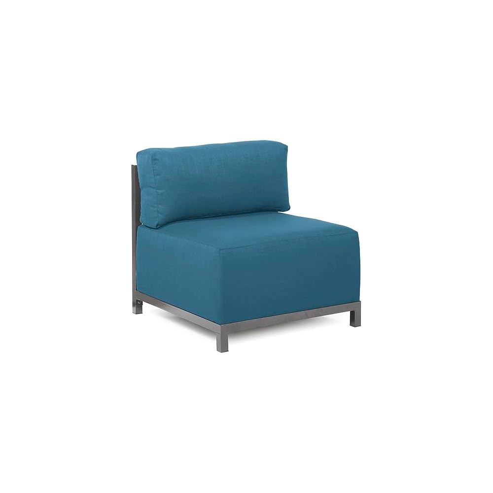 Howard Elliott Collection Axis Chair with Cover for Indoor and Outdoor Seating, Cushioned Titanium Frame Chair for Living Room, Office and Bedroom Use, 30.5 x 32.5 x 30 Inches, Avanti Black