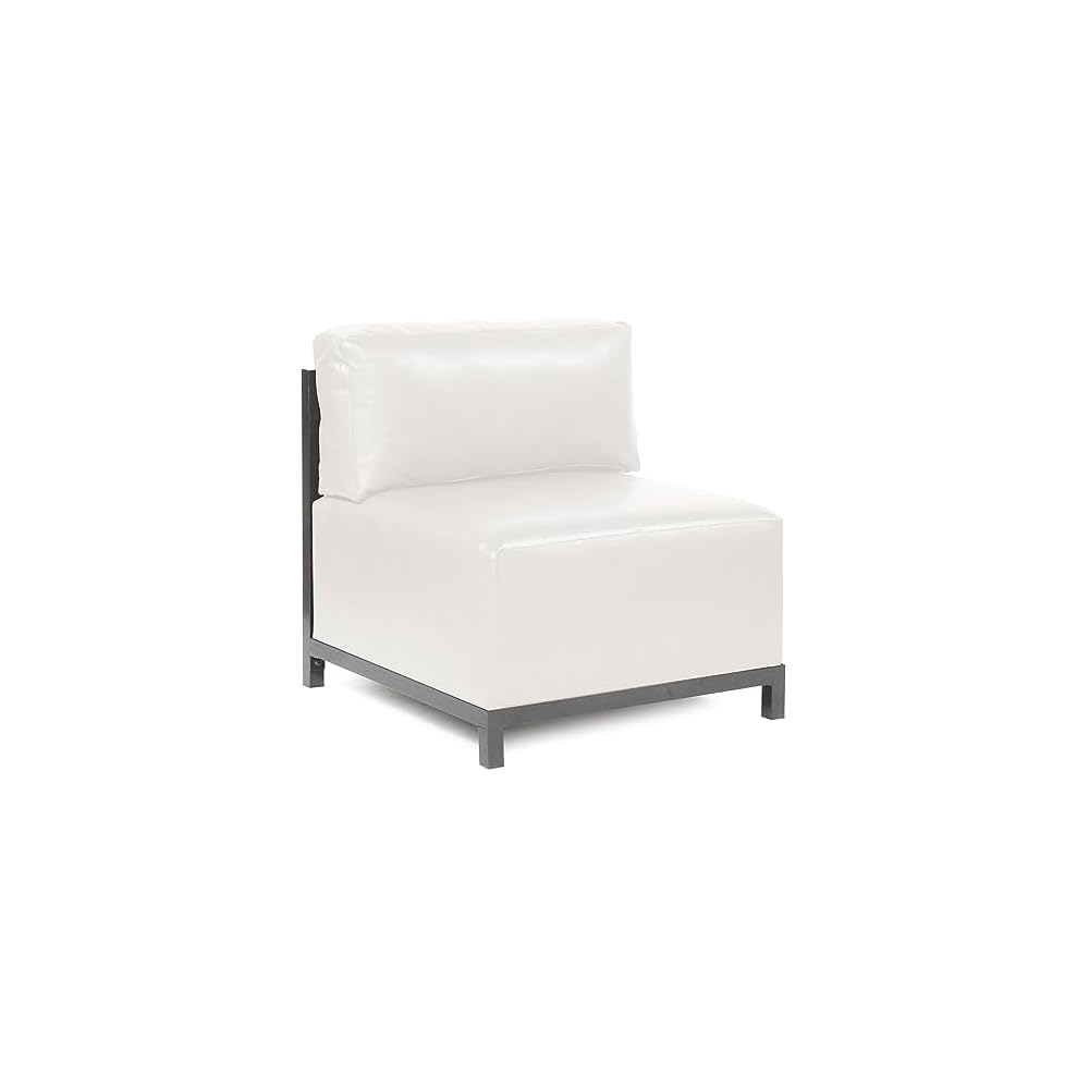 Howard Elliott Collection Axis Chair with Cover for Indoor and Outdoor Seating, Cushioned Titanium Frame Chair for Living Room, Office and Bedroom Use, 30.5 x 32.5 x 30 Inches, Avanti Black
