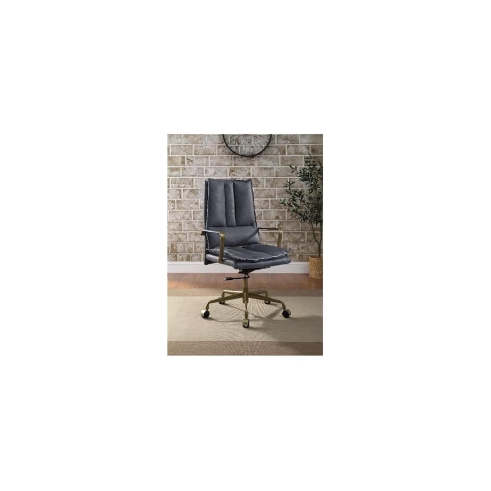 Acme Tinzud Office Chair in Gray Leather