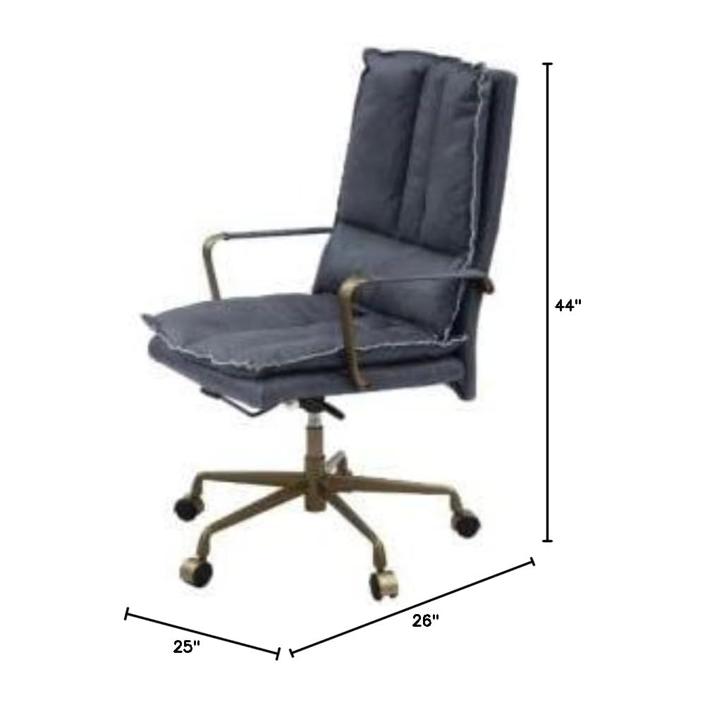 Acme Tinzud Office Chair in Gray Leather