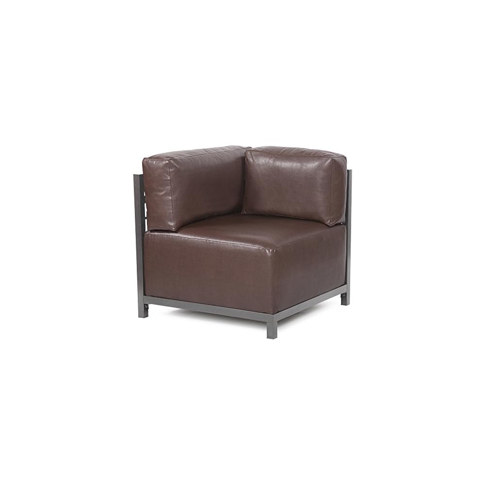 Howard Elliott Collection Axis Chair with Cover for Indoor and Outdoor Seating, Cushioned Titanium Frame Chair for Living Room, Office and Bedroom Use, 30.5 x 32.5 x 30 Inches, Avanti Black